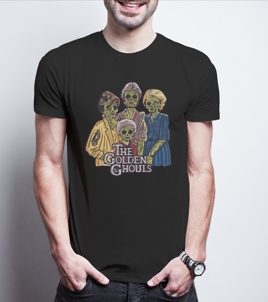 The Golden Girls The Golden Ghouls Halloween Zombie Group T-Shirt