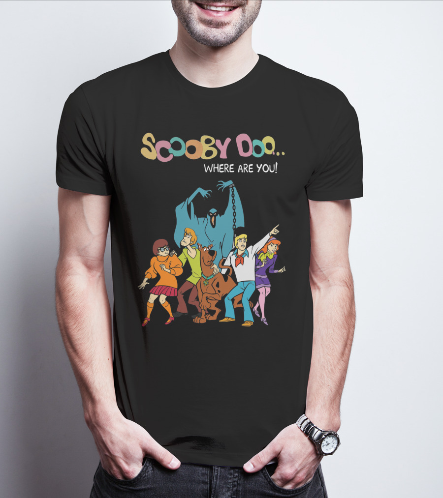 Scooby Doo Where Are You Group And Phantom Scene T-Shirt