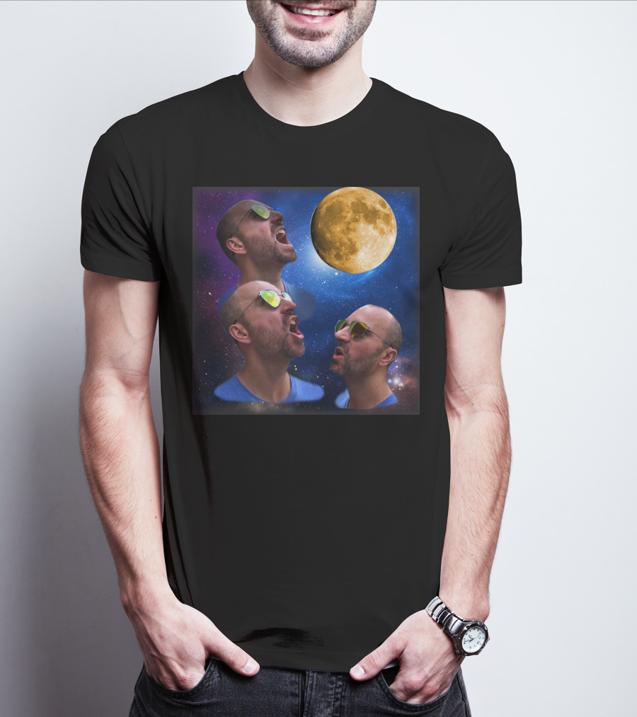 Zach Call Moon Space Night Sunglasses Trio T-Shirt