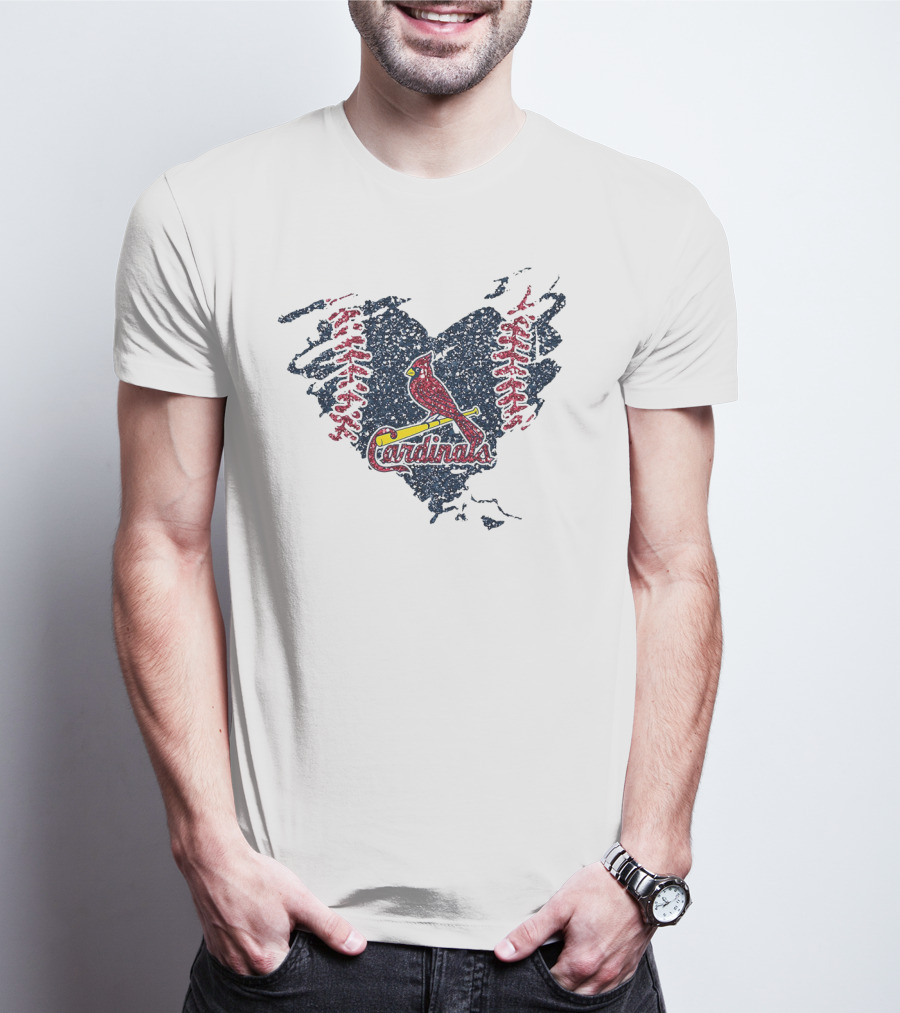 Heart Diamond Baseball St. Louis Cardinals T-Shirt