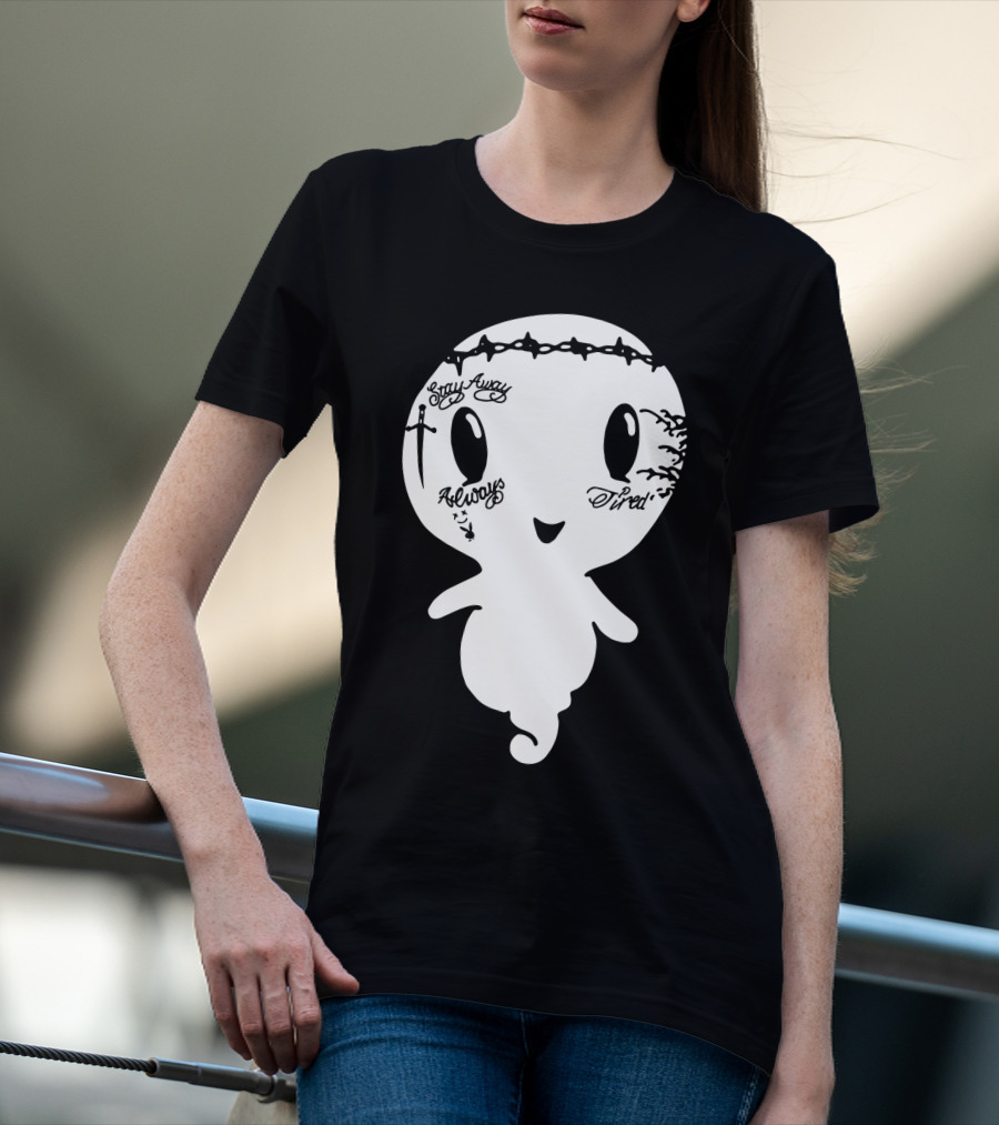 Stay Away Always Tired Ghost Post Malone Tattoo T-Shirt