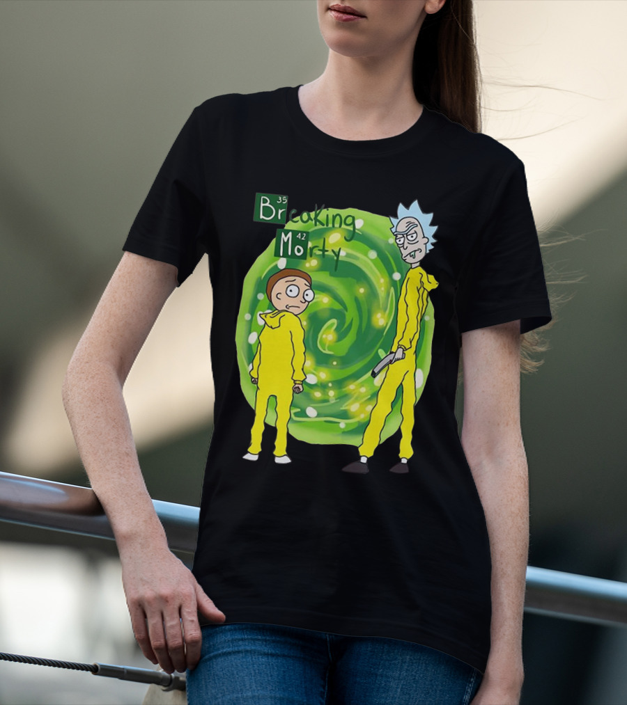 Breaking Morty Rick And Morty Meets Breaking Bad Fusion T-Shirt