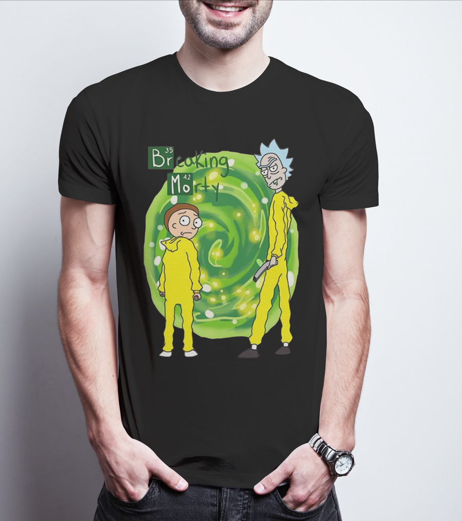 Breaking Morty Rick And Morty Meets Breaking Bad Fusion T-Shirt
