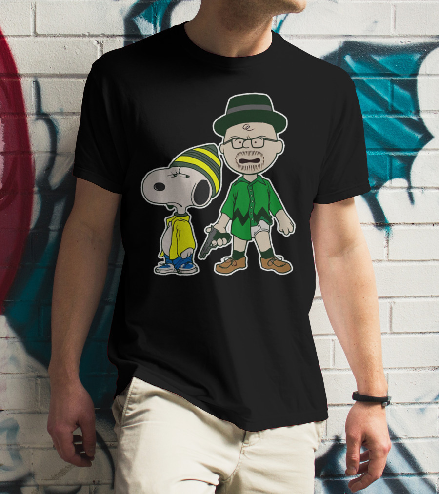 Snoopy And Charlie Brown Breaking Bad Walter And Jesse Mashup T-Shirt