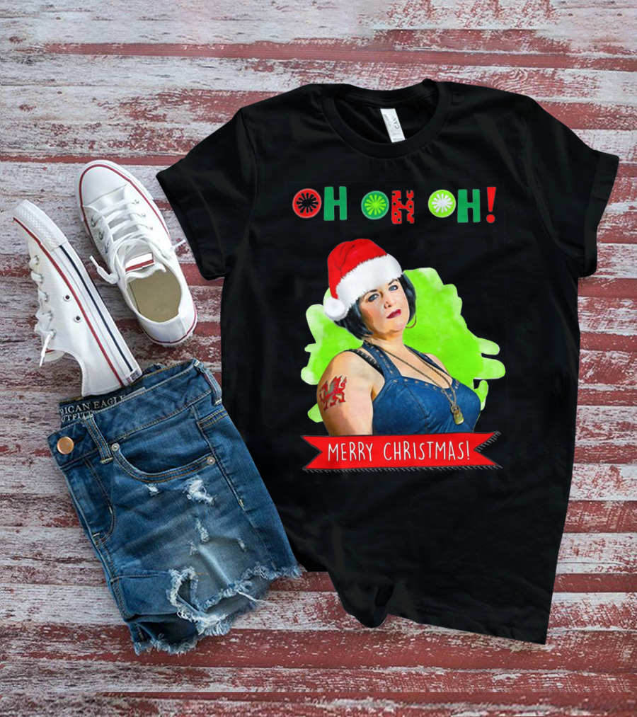 Nessa Ho Ho Ho Gavin Stacey Merry Christmas Santa Hat Tattoo T-Shirt