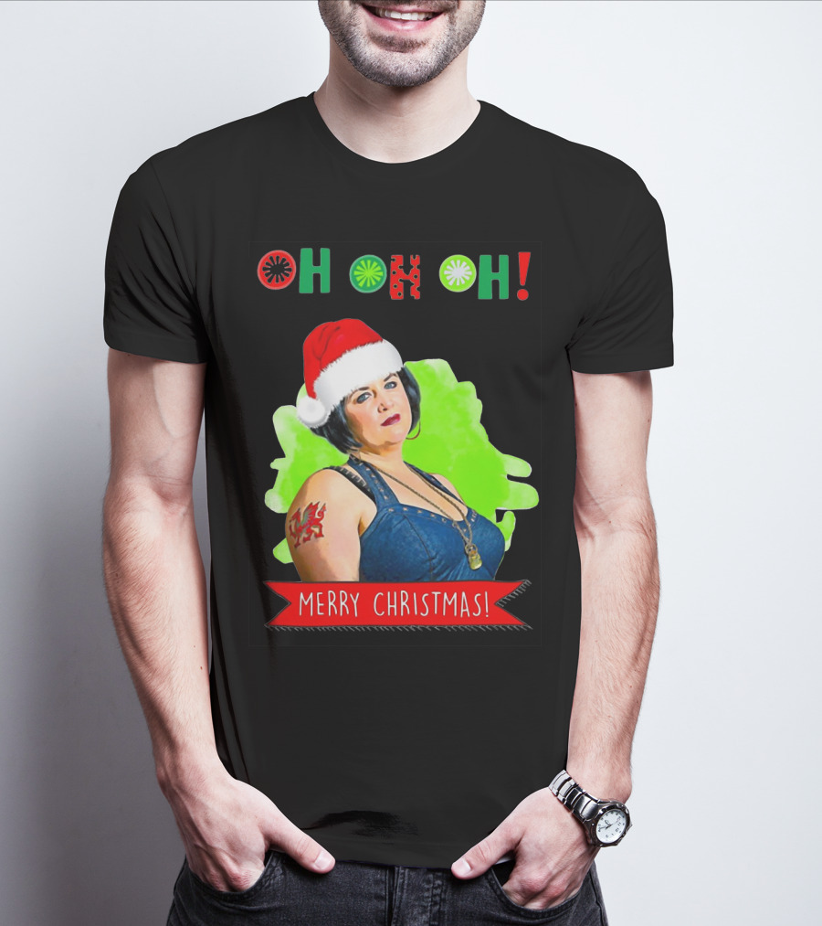 Nessa Ho Ho Ho Gavin Stacey Merry Christmas Santa Hat Tattoo T-Shirt