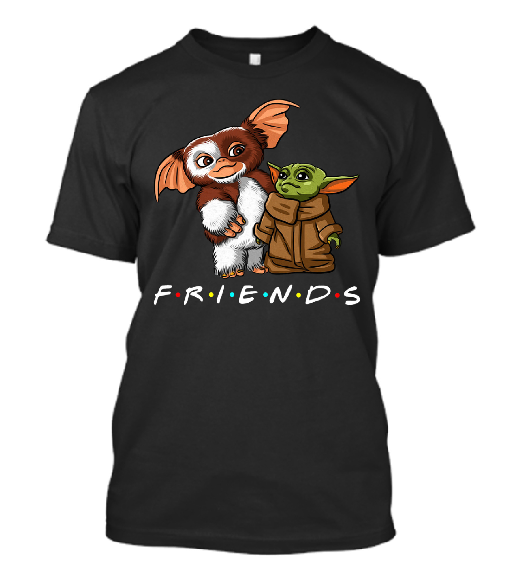 Gremlins Baby Yoda Friends Mandalorian Crossover T-Shirt