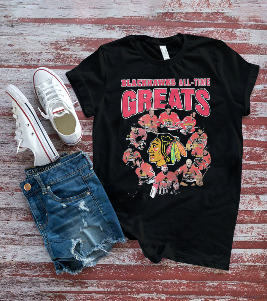 Blackhawks All-Time Greats Legends Hockey Team T-Shirt