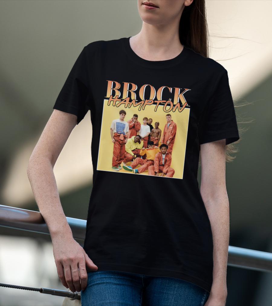 BROCKHAMPTON Band Music Group Portrait Orange Outfits T-Shirt