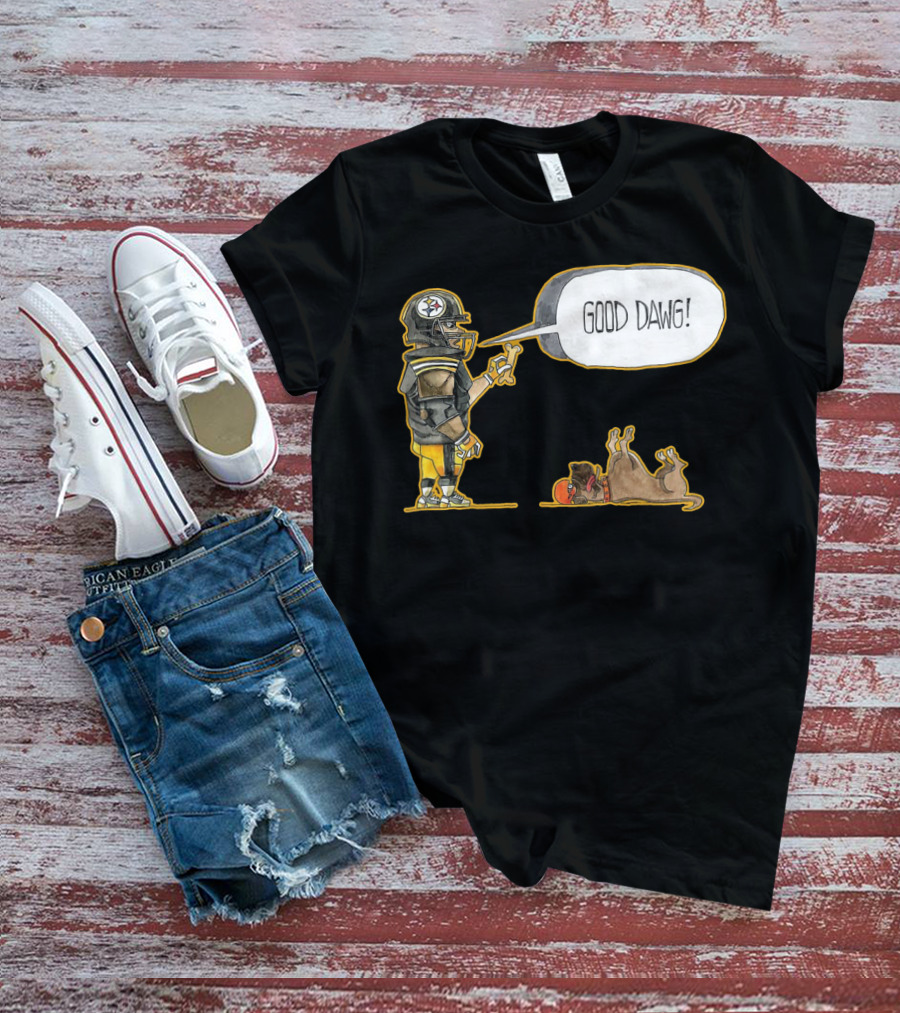 Pittsburgh Steelers Good Dawg Football Helmet Player T-Shirt