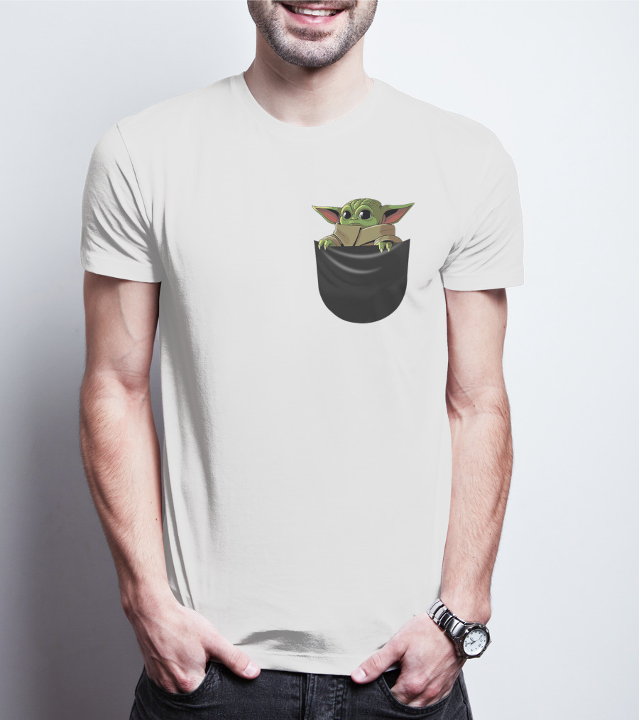 The Mandalorian Grogu Baby Yoda In Pocket Star Wars T-Shirt