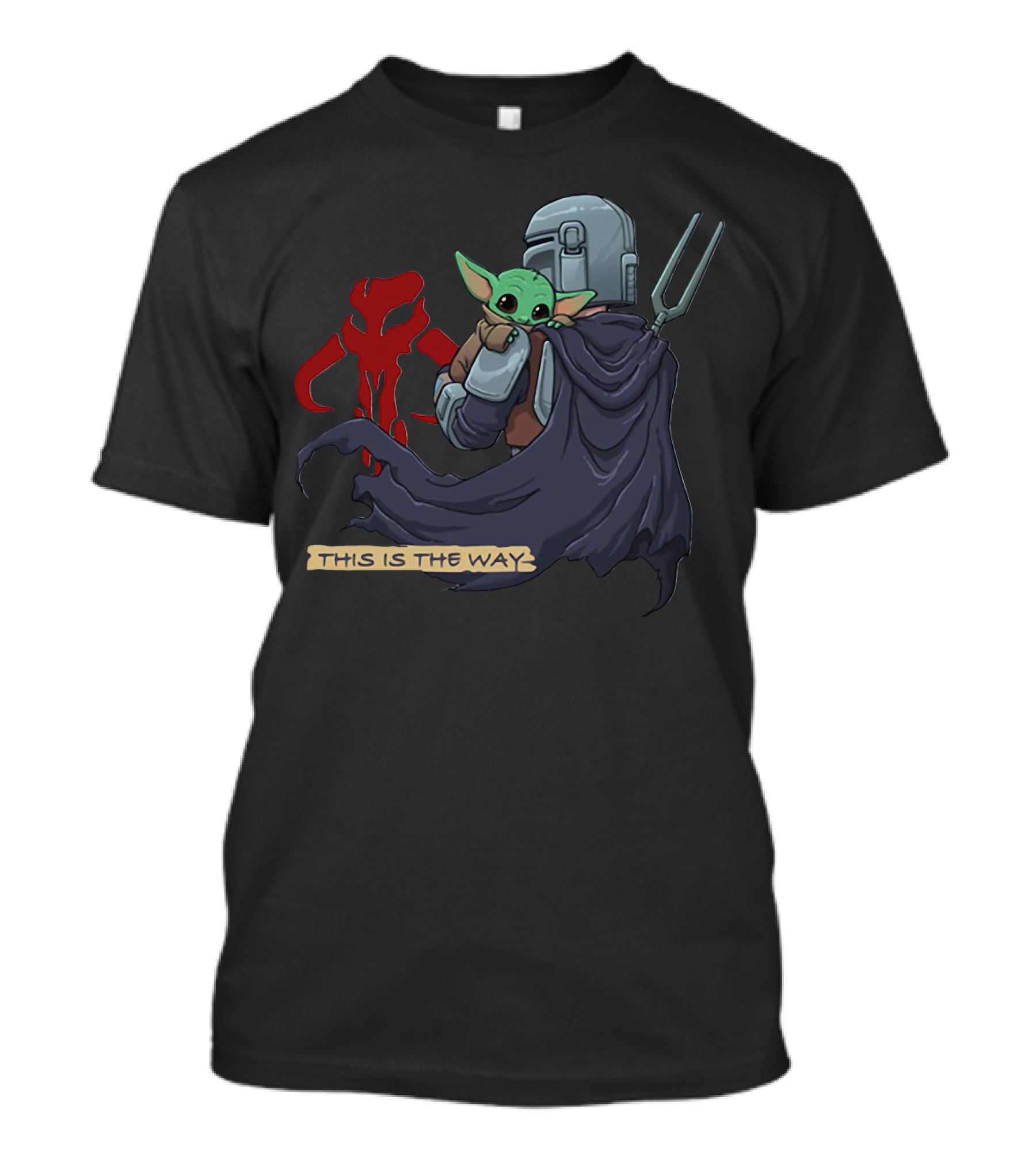 This Is The Way Baby Yoda Mandositting Mandalorian Mythosaur T-Shirt