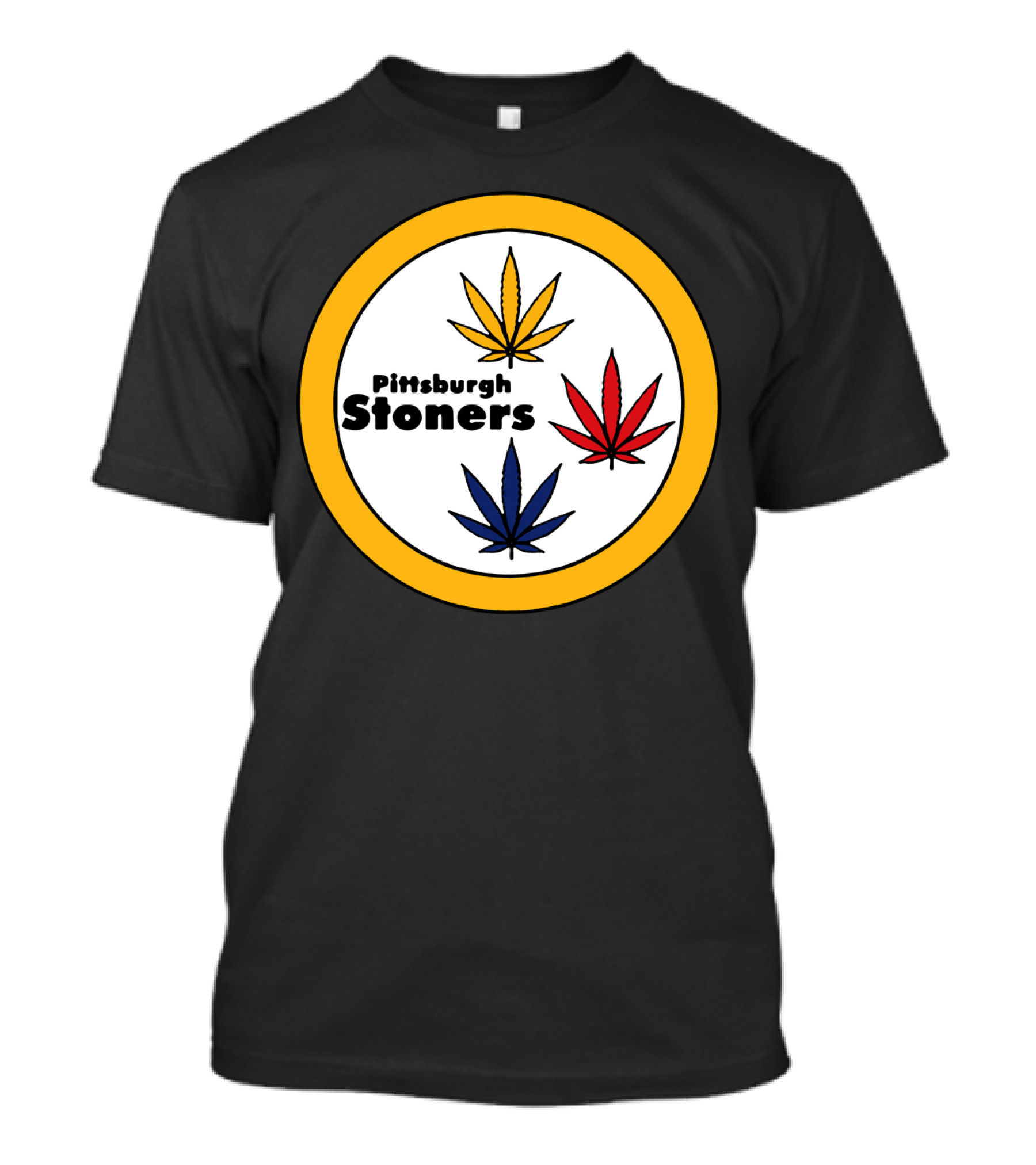 Pittsburgh Stoners Weed Leaves Steelers Colors T-Shirt