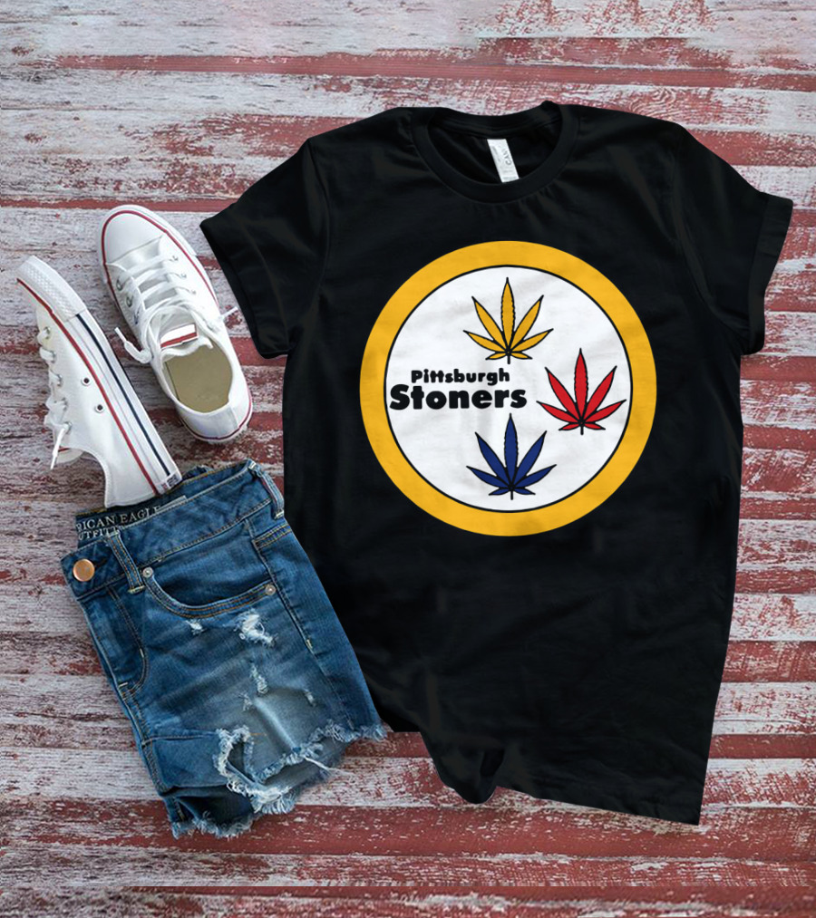 Pittsburgh Stoners Weed Leaves Steelers Colors T-Shirt