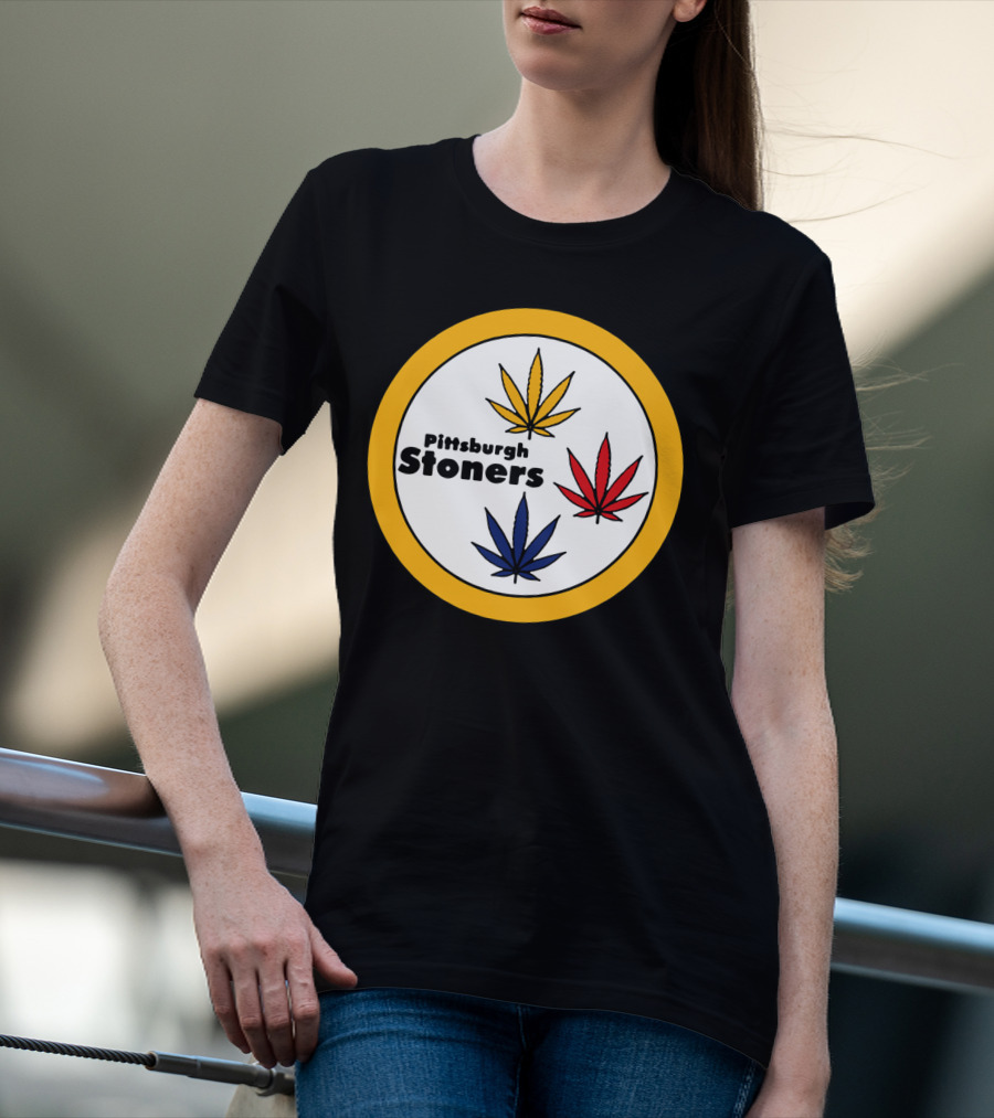 Pittsburgh Stoners Weed Leaves Steelers Colors T-Shirt
