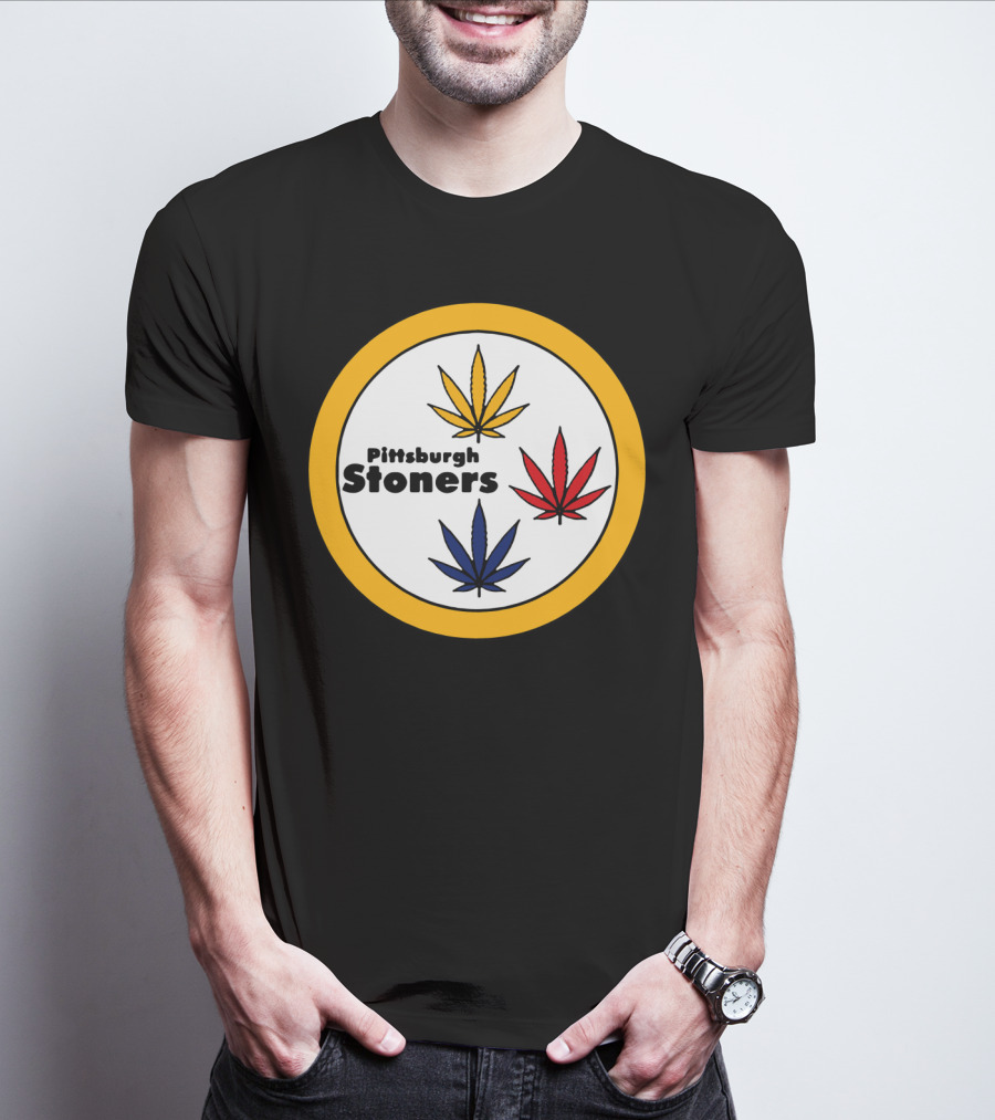 Pittsburgh Stoners Weed Leaves Steelers Colors T-Shirt
