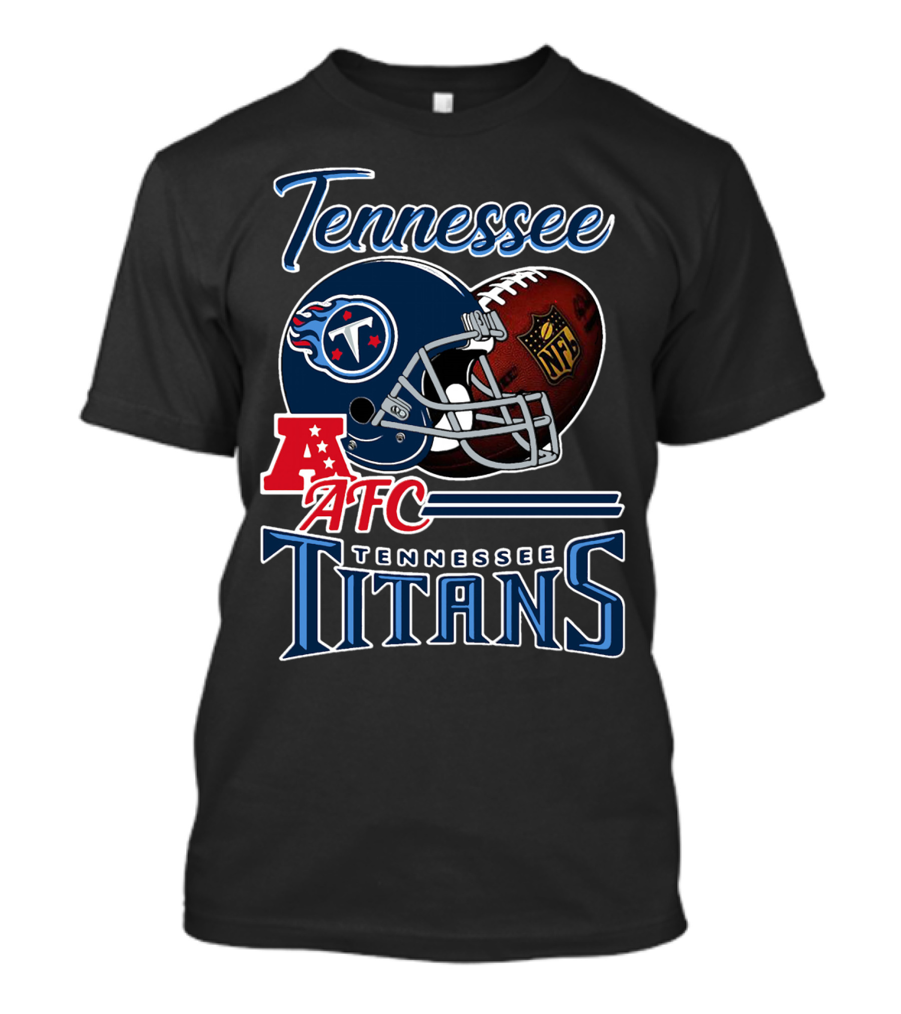 Tennessee Titans Afc Nfl Football Helmet T-Shirt