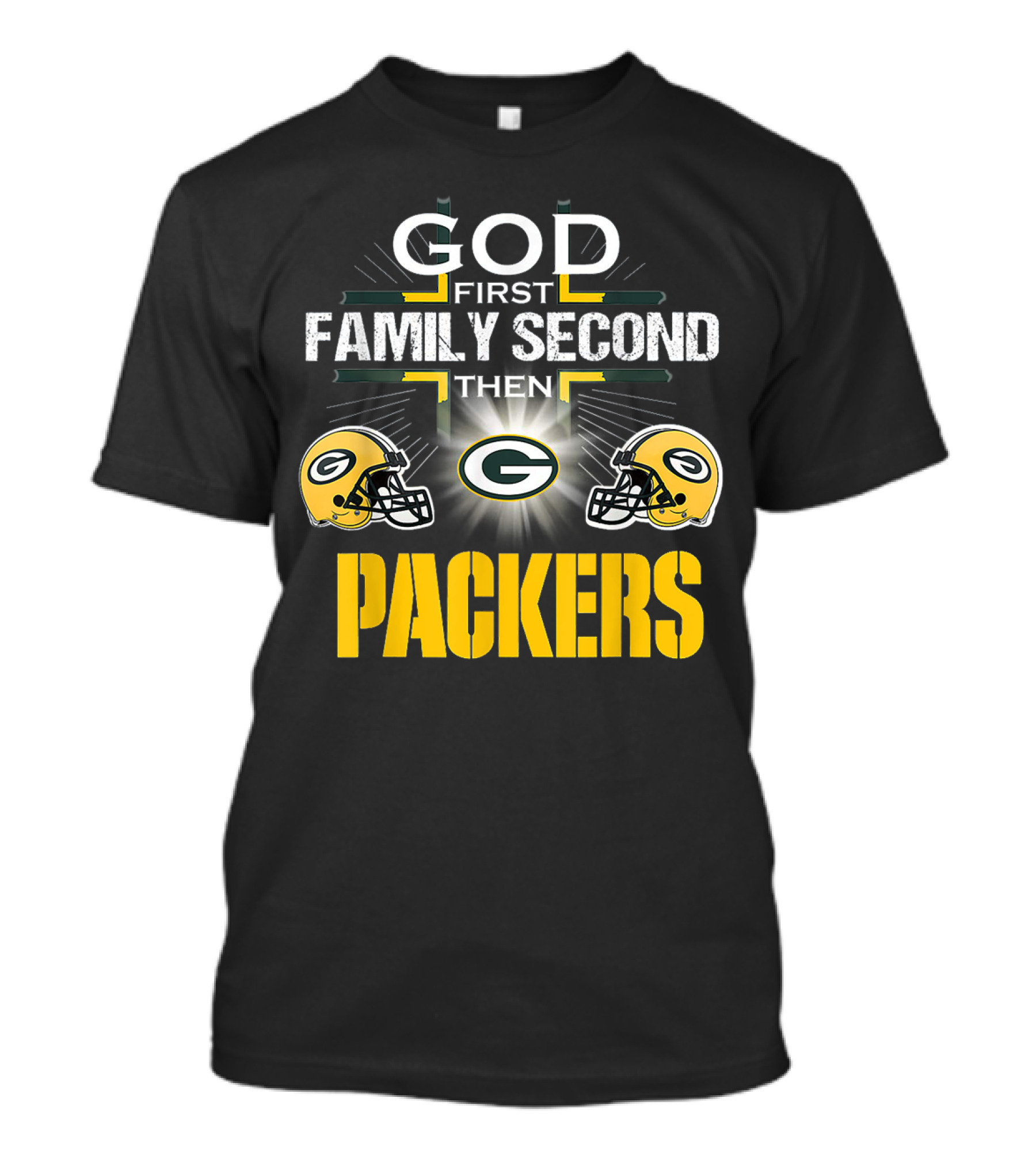 God First Family Second Then Packers Green Bay Football Pride T-Shirt