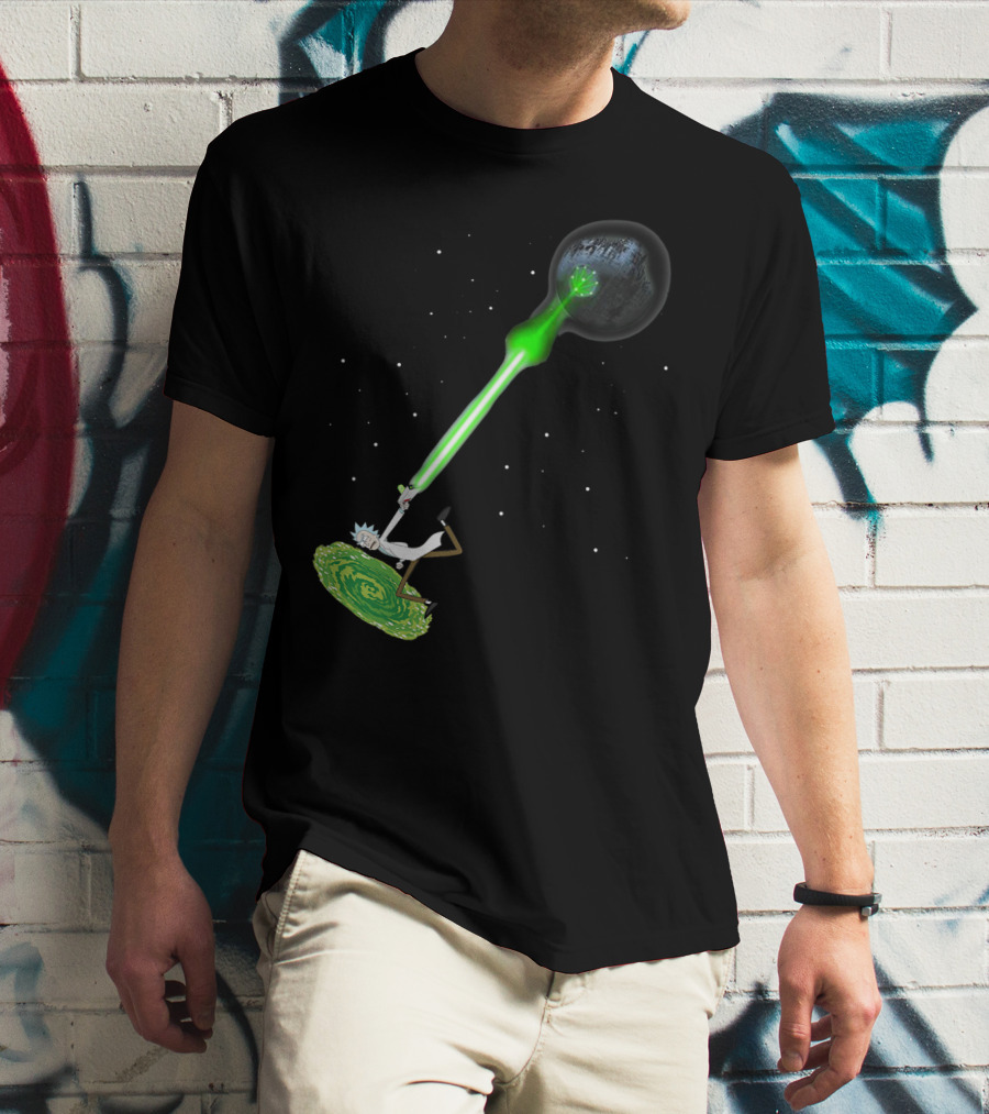 RICK SANCHEZ KAMEHAMEHA DEATH STAR T-Shirt