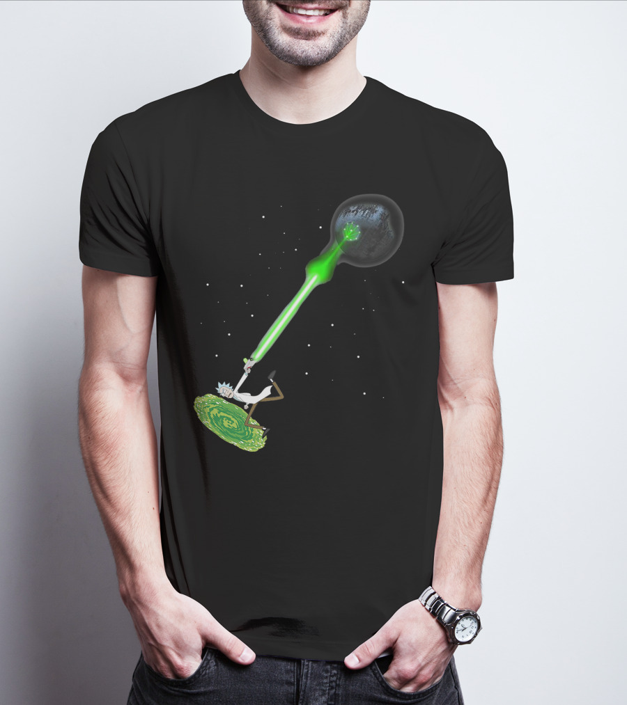 RICK SANCHEZ KAMEHAMEHA DEATH STAR T-Shirt