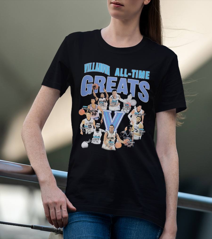 Villanova Wildcats All-Time Greats Basketball Legends T-Shirt