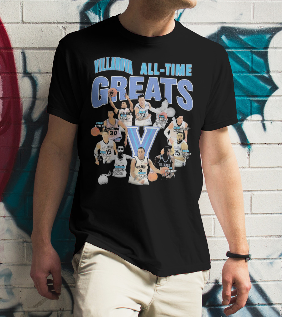 Villanova Wildcats All-Time Greats Basketball Legends T-Shirt