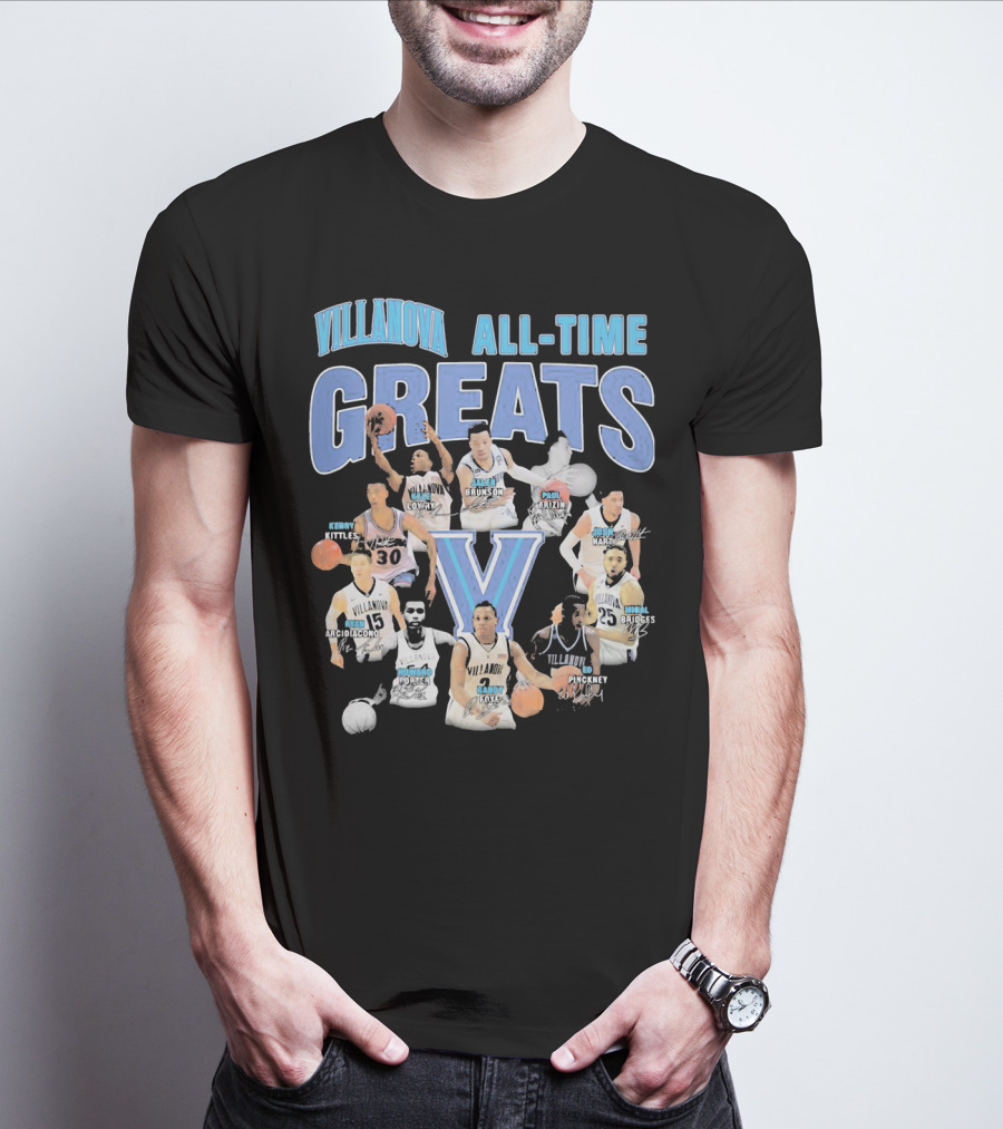 Villanova Wildcats All-Time Greats Basketball Legends T-Shirt