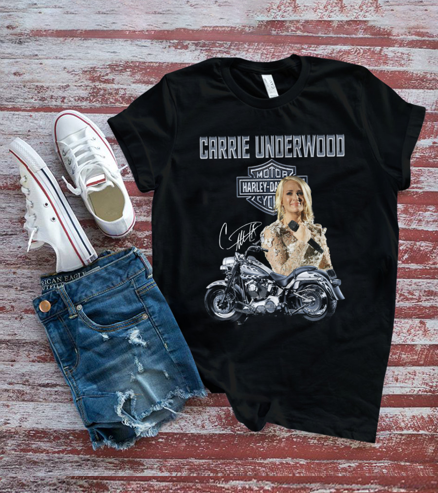 Carrie Underwood Harley Davidson Motorcycle Performance T-Shirt