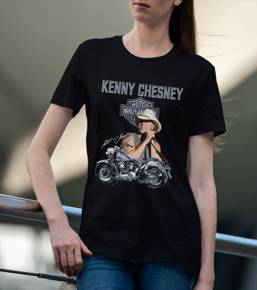 Kenny Chesney Harley Davidson Motorcycles 129 Signature T-Shirt