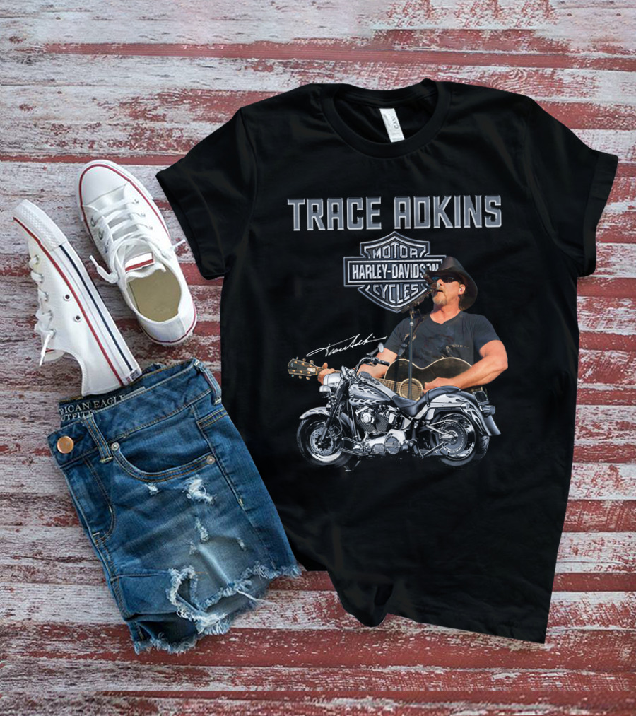 Trace Adkins Harley Davidson Motorcycles Guitar Performance T-Shirt