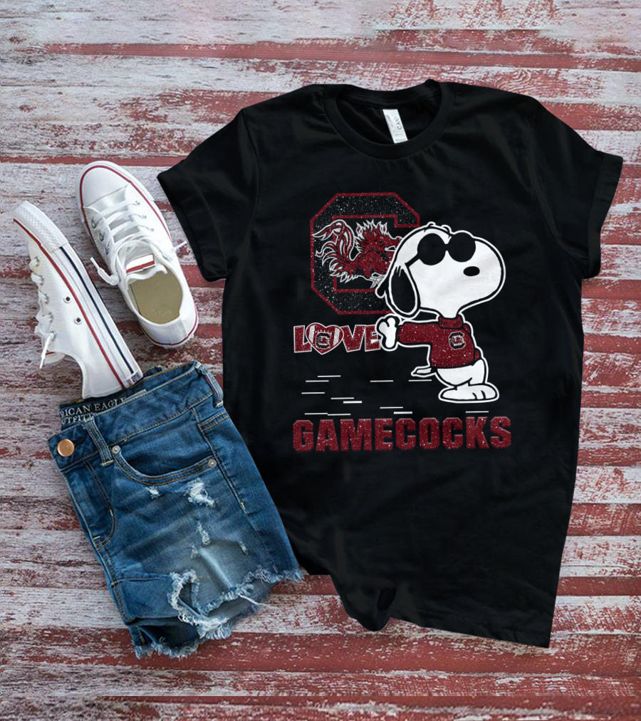 Snoopy Love Gamecocks South Carolina T-Shirt