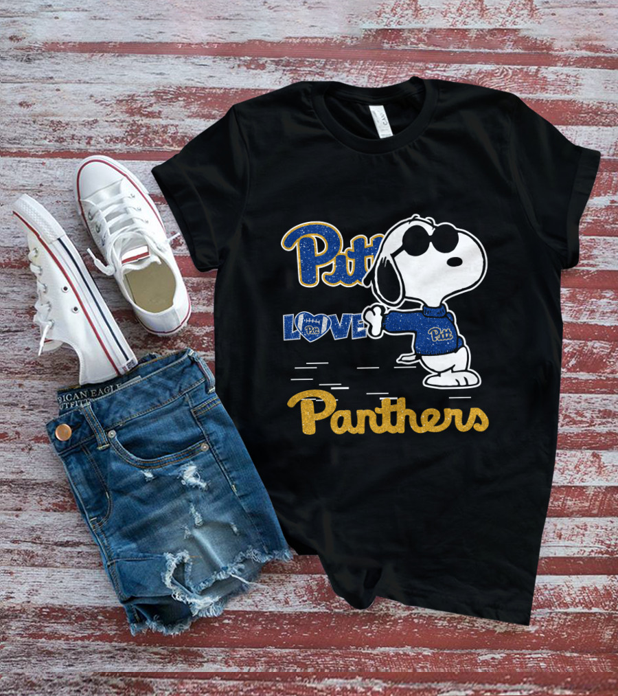 Pitt Love Snoopy Panthers T-Shirt