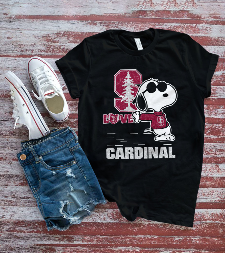 Snoopy Stanford Cardinal Love T-Shirt