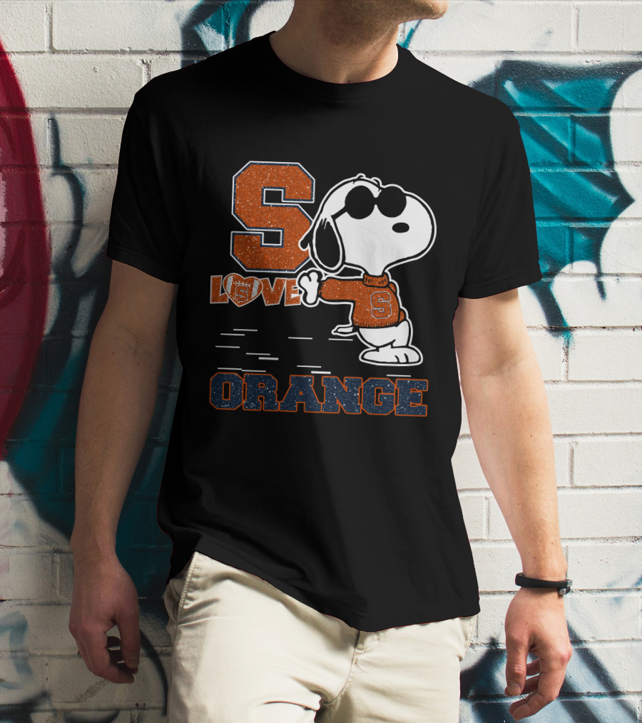 Snoopy Love Syracuse Orange Football T-Shirt