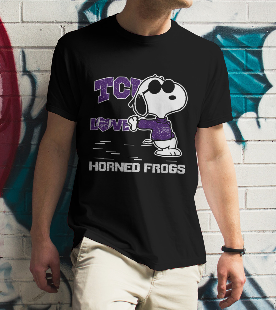 TCU Love Snoopy Horned Frogs T-Shirt