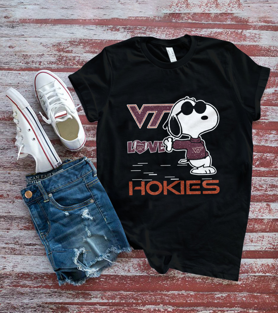 VT Snoopy Love Hokies T-Shirt