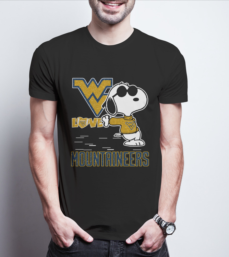 Snoopy Love West Virginia Mountaineers T-Shirt
