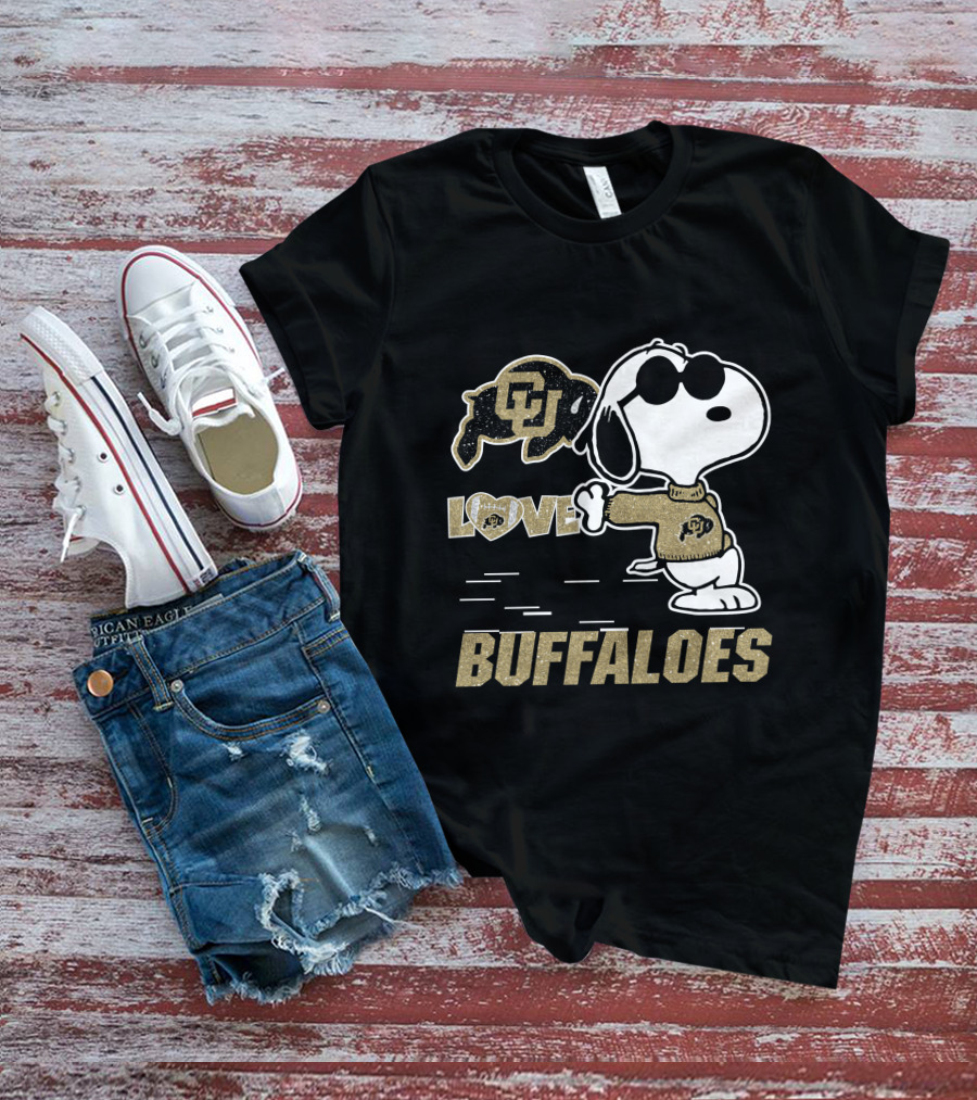 Snoopy CU Buffaloes Love T-Shirt