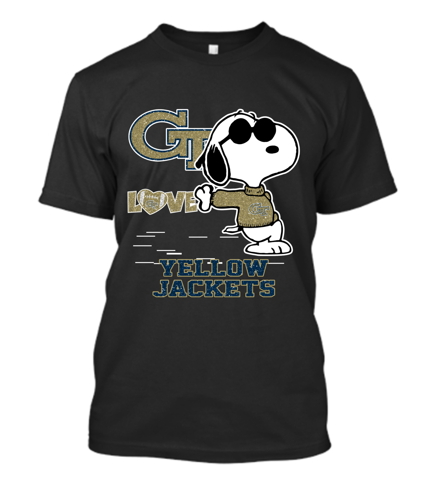 GT Snoopy Love Georgia Tech Yellow Jackets T-Shirt