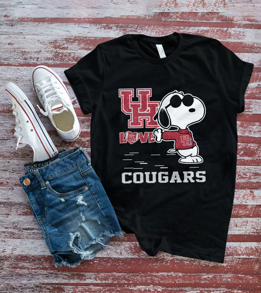 Snoopy UH Love Cougars T-Shirt