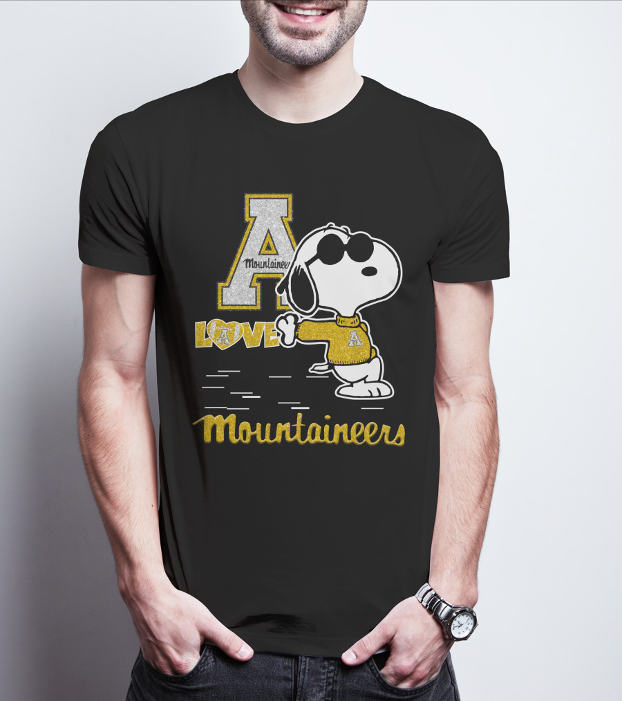 Snoopy A Mountaineers Love Appalachian State Mountaineers T-Shirt