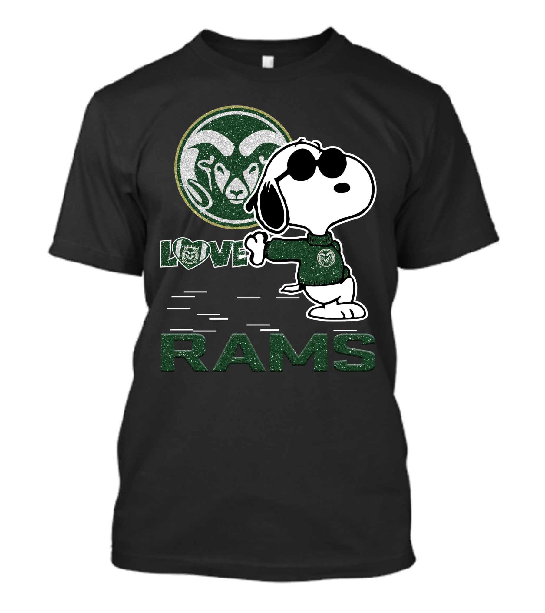 Snoopy Love Colorado State Rams Peanuts Sports Team Spirit T-Shirt