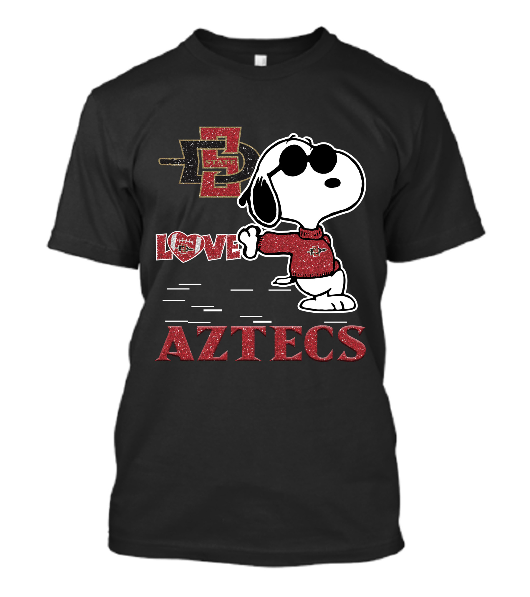 Snoopy San Diego State Aztecs Love T-Shirt