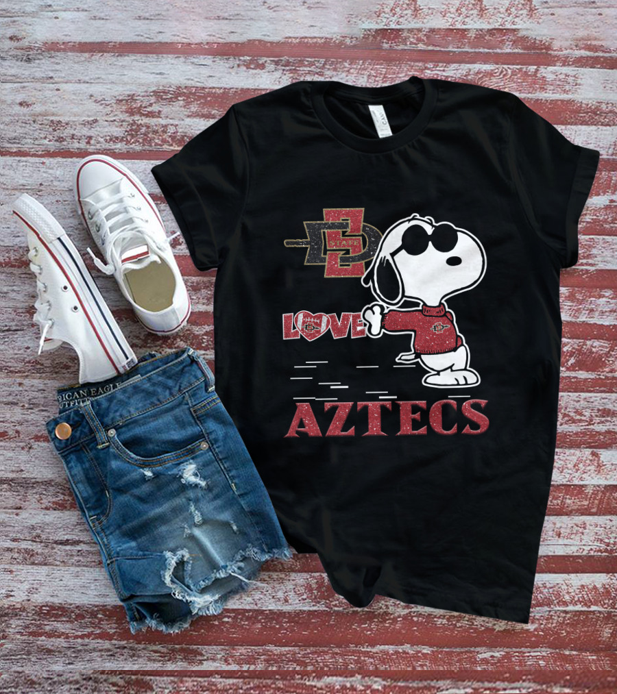 Snoopy San Diego State Aztecs Love T-Shirt