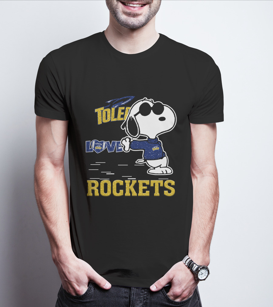 Snoopy Love Toledo Rockets T-Shirt