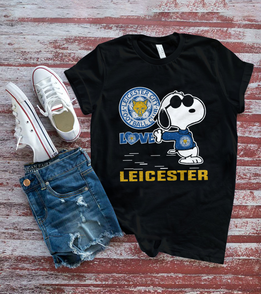 Snoopy Love Leicester City Football Club T-Shirt
