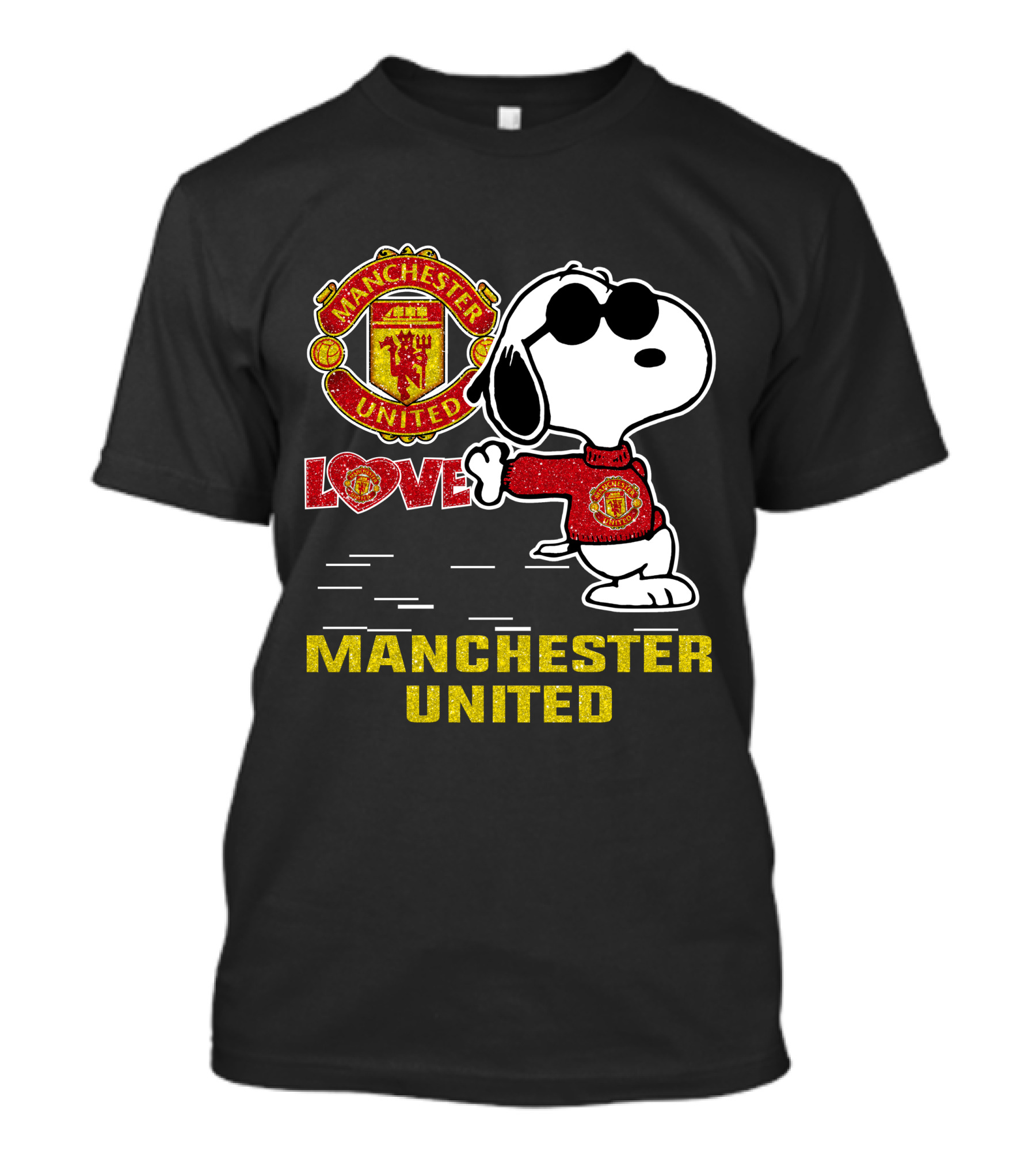 Snoopy Love Manchester United Logo 万博Manbetx手机官网 T-Shirt