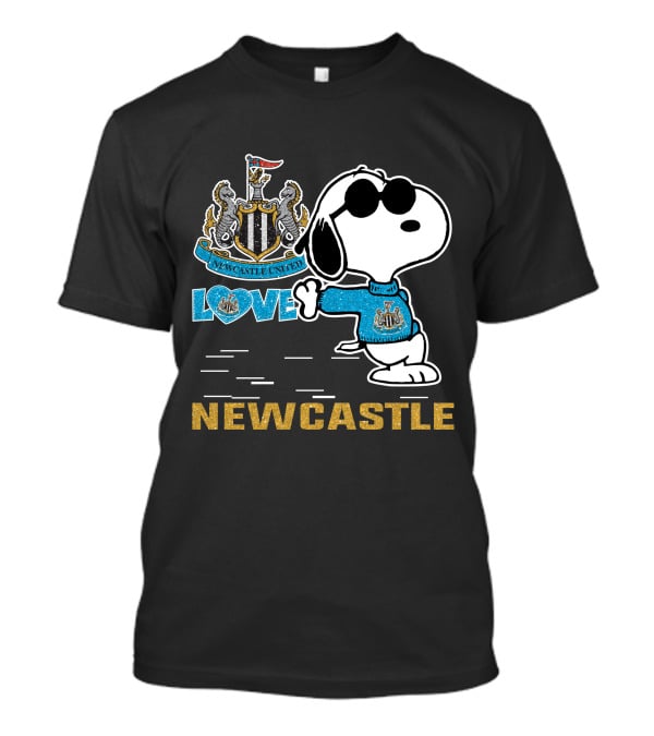 Snoopy Love Newcastle United Football Club T-Shirt