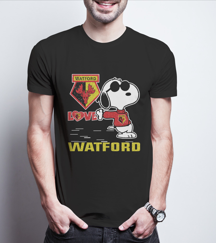 Snoopy Love Watford Fc Football Fan T-Shirt