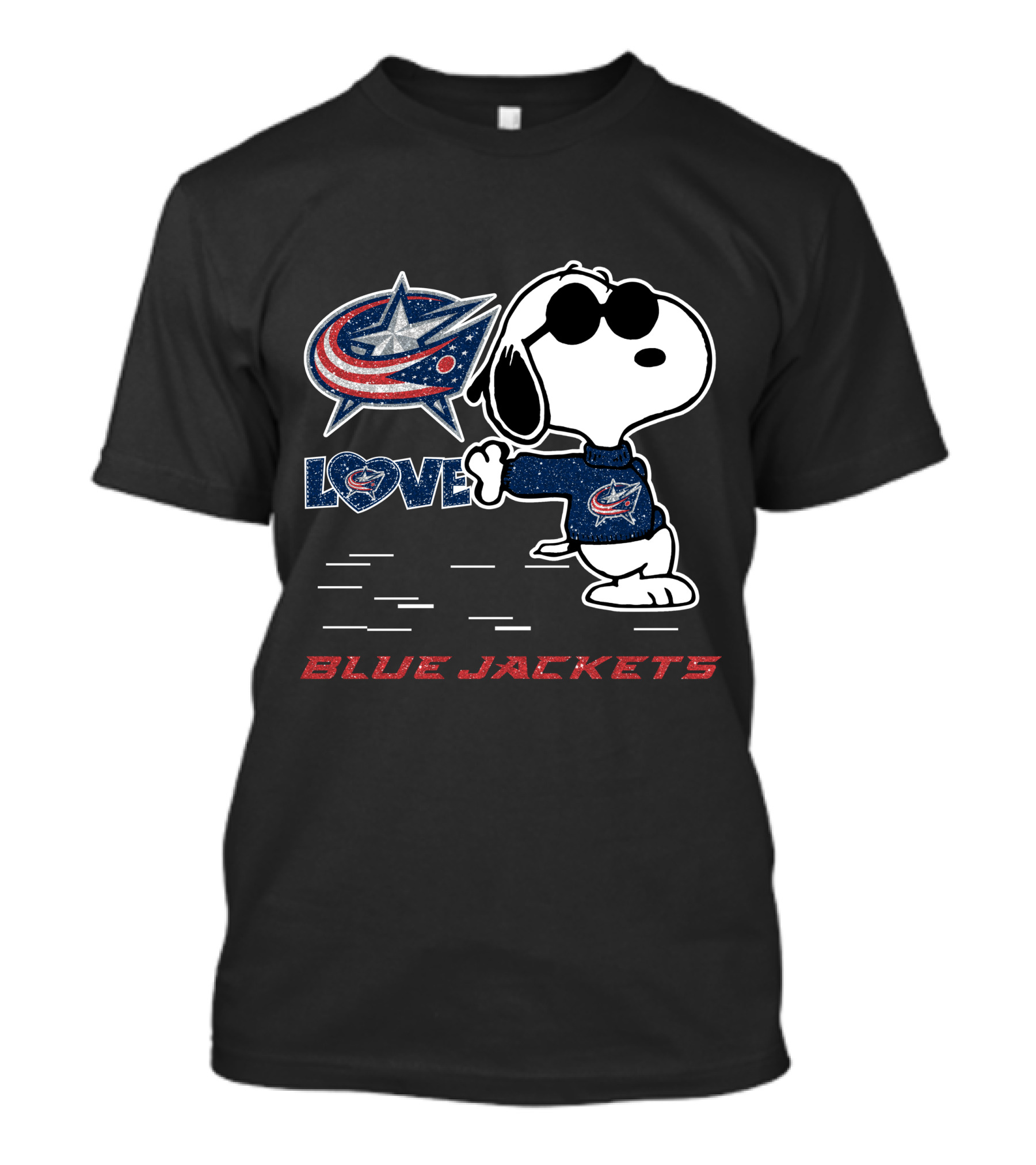 Snoopy Love Columbus Blue Jackets T-Shirt